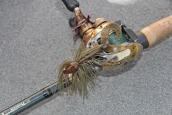 David Wolak will use a Title Shot Jig to target largemouth in the lake