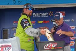 Pro leader JT Kenney had a 5-pound, 4-ounce bass in his bag.