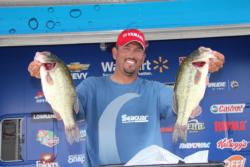 When his frog bite fizzled, Florida pro Matt Greenblatt switched to a swim jig and caught a 20-pound bag.