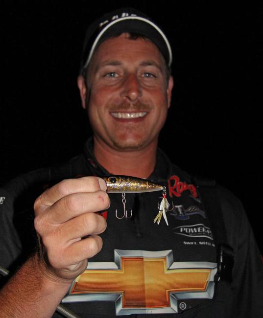 Chevy pro Bryan Thrift plans on fishing several areas of the lake. A Damiki D-Pop will be one of his main baits.