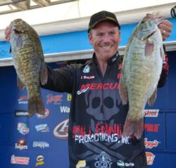Erie specialist Joe Balog caught 22 pounds, 13 ounces to finish opening day second, one ounce off the lead in the Pro Division.
