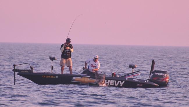 Larry Nixon got his day three started with a bang with back-to-back big ones.