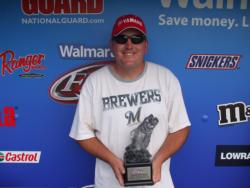 Co-angler Ronald Syverson of La Crosse, Wis., won the Aug. 25 Great Lakes Division event on the Mississippi River with a total catch of 12 pounds, 10 ounces. He walked away with over $2,000 in prize money. 