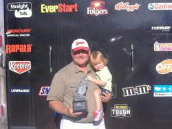 Co-angler Scott Curvin of Jacksonville, Ala., won the final Bama Division event of the season on Pickwick Lake with a two-day total weight of 28 pounds, 3 ounces. Along with the trophy, Curvin also took a check worth just under $2,600. 