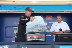  Phil Marks brings his biggest bag of the tournament to the scale.