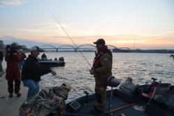 National Guard pro Mark Courts has some laughs before he tackles the Mississippi. 