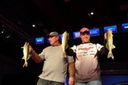 Danny Plautz of Madison, Wis., brought in three fish that weighed 5 pounds, 12 ounces to drop down to second. 
