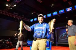 Evinrude pro Chris Gilman climbed into fourth place with four fish that hit the scales at 6 pounds, 3 ounces. 