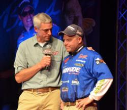 Evinrude pro Chris Gilman stayed consistent by weighing 6 pounds, 1 ounce moving his three-day total to 15-5, good enough for the fifth spot heading to the final day. 