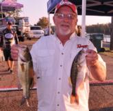 Tony Spinks of Springfield, Mo., leads the Co-angler Division of EverStart Championship with a two-day total of  14-9.