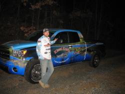 Matt Arey shows off his new truck wrap for 2013.