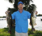 William Wood of West Palm Beach, Fla., leads the Co-angler Division of the Everstart Series event on Okeechobee after day one with a five-bass limit weighing 20 pounds, 5 ounces.