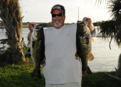 Raymond Guerra of Port Saint Lucie, Fla., now the leads the Co-angler Division with a two-day total of 32 pounds, 15 ounces.