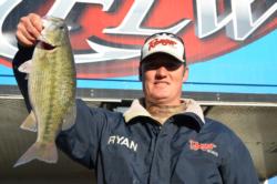 Pro Ryan Friend of Oroville, Calif., parlayed a 12-pound, 8-ounce catch into a third-place result on Lake Oroville during the first day of competition.