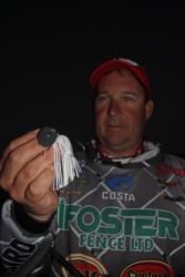 To counteract short-striking fish, Ranger pro Stephen Johnston will fish a V&M chatterbait with no trailer.