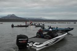 EverStart Western Division anglers await the start of takeoff.