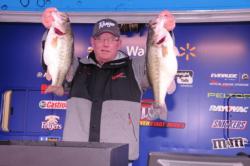 Robert Boyd of Russellville, Ala., moved to fifth place with a 29-pound, 4-ounce catch today for a two-day total of 50 pounds, 2 ounces.