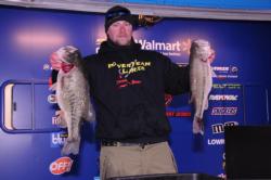 James McMullen of Quakertown, Penn. is in second place with a two-day total of 57-1