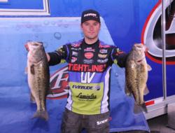Justin Lucas of Guntersville, Ala., weighed in 29 pounds, 13 ounces today for two-day total of 53 pounds, 1 ounce.