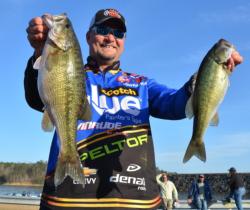 FLW Tour pro Ray Scheide heads straight to the bank when the water rises.