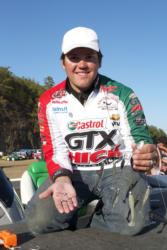 Castrol pro Philip Jarabeck shows off his jigheads of choice.
