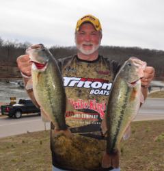 Bob Richardson caught 17 pounds, 14 ounces on day one and nearly matched that with 17-10 on day two. With a two-day total of 35-8, Richardson is within striking distance of Tucker, especially if he can catch a limit. 