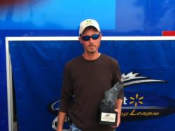Co-angler Asa Coxwell of Martinez, Ga., took home the trophy at the April 6 Savannah River Division event on Lake Russell with a 16-pound, 10-ounce limit. He walked away with a check worth almost $2,400 for his victory. 