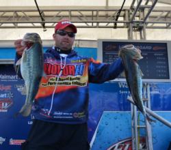 Chris Brasher posted a 16-6 catch after day one on Beaver Lake. 