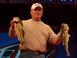 Co-angler Benjie Seaborn finished third at Beaver Lake after catching a 13-pound limit Saturday.
