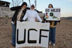 UCF fishing fans were out in force during open takeoff at the 2013 FLW College Fishing National Championship on Beaver Lake.