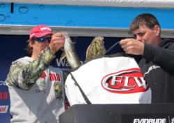Swimbaits and a Rapala Scatter Minnow were the top baits today for  Troy Lindner.