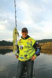 Scott Canterbury says to be ready when the shad spawn because they usually quit when the sun gets up. 