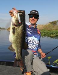 Brent Ehrler targets gill beds for hungry bass. 