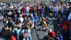 A capacity crowd was on hand to witness final weigh-in at the EverStart Pickwick Lake event.