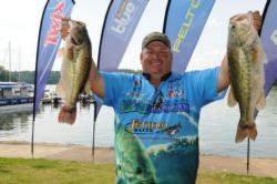 Jeff Fitts of Keystone Heights, Fla., holds down the fourth place spot on day one with a five-bass limit weighing 20 pounds, 2 ounces. 