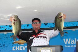 Day-one leader Sean Stafford caught his weight fish on moving baits.
