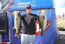 Third-place pro Miles Howe started his day fishing Senkos, but culled up when he switched to reaction baits.