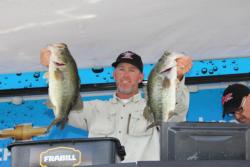 Utah pro  Benjamin Byrd said he believes that the day-one weather helped him by pulling fish out of deep cover.