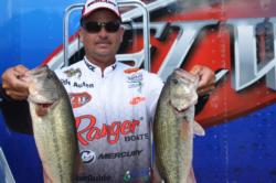 Todd Auten of Wylie, S.C., slipped from third to fourth after today's competition but is still only about 4 pounds off the lead with two days of competition remaining.