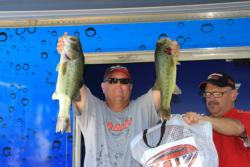 Shaky heads and frogs were the productive baits for third-place David Williams.