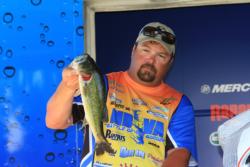 Fourth-place co-angler  Lenny Baird threw a frog all of day three.