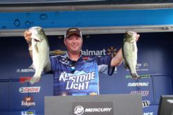 Keystone Light pro Chad Grigsby trails second place by just 3 ounces.