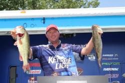 Keystone Light pro Chad Grigsby moved up to second on day two.