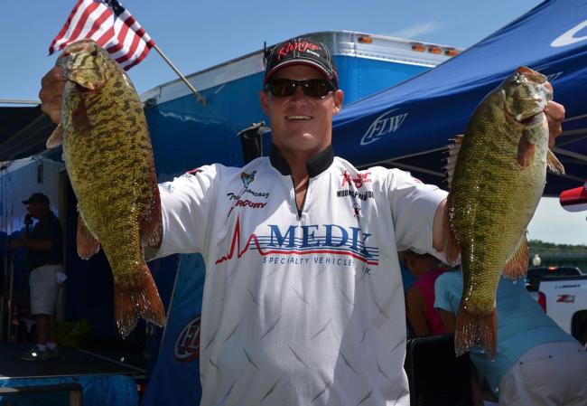 Trevor Jancasz sits in fifth place with a two-day total of 41 pounds, 2 ounces.
