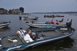 EverStart Series anglers await the start of the final regular season event of the 2014 season on the Chesapeake Bay.