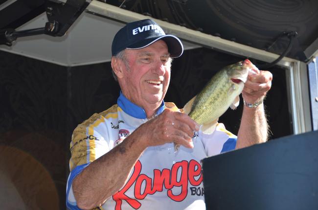 Co-angler Dick Gum of Woodbridge, Va., ended up in third place at the EverStart Series event on the Chesapeake Bay.