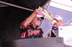Co-angler Bill Fussell of Thibodaux, La., finished third with a three-day total of 25 pounds, 3 ounces..