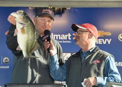 Phil Marks of Dallas, Texas, took big bass honors on day two with a 7-pound, 10-ounce hog.