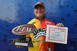 Co-angler Keith Honeycutt adds another trophy to his collection this week.