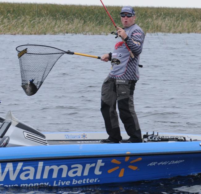 Brett Hite lets out a 'WHOOO!' after boating this chunk.